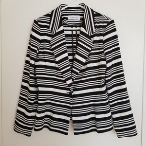 Calvin Klein Women's Stripe Knit Blazer, 10